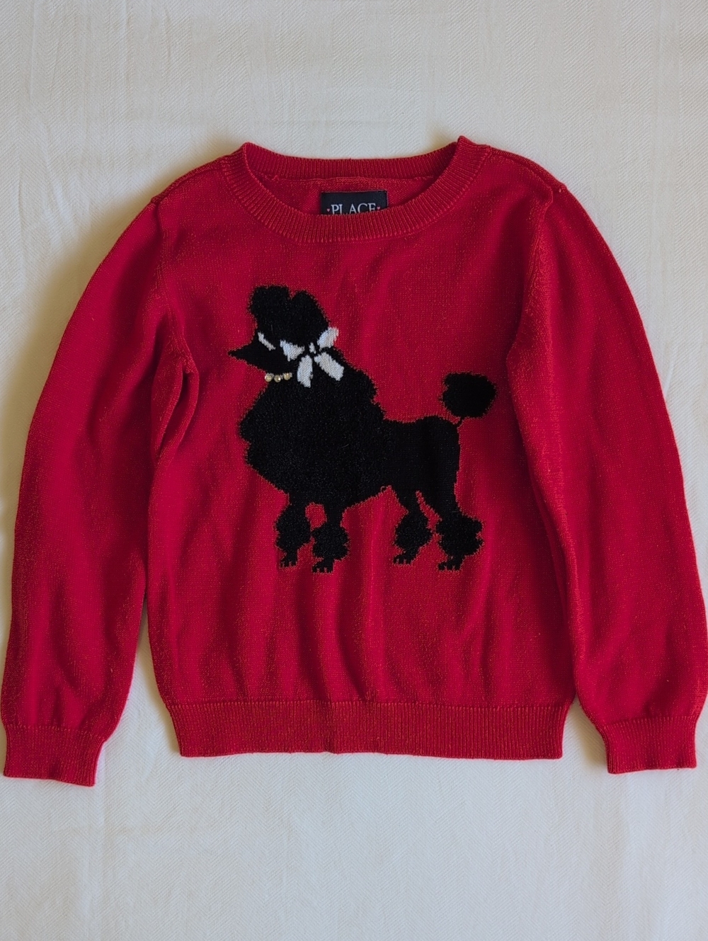 Joe Fresh The Childrens Place Girls 4T Sweater Blouse Bundle Poodle Frenchie Lot - Picture 10 of 12